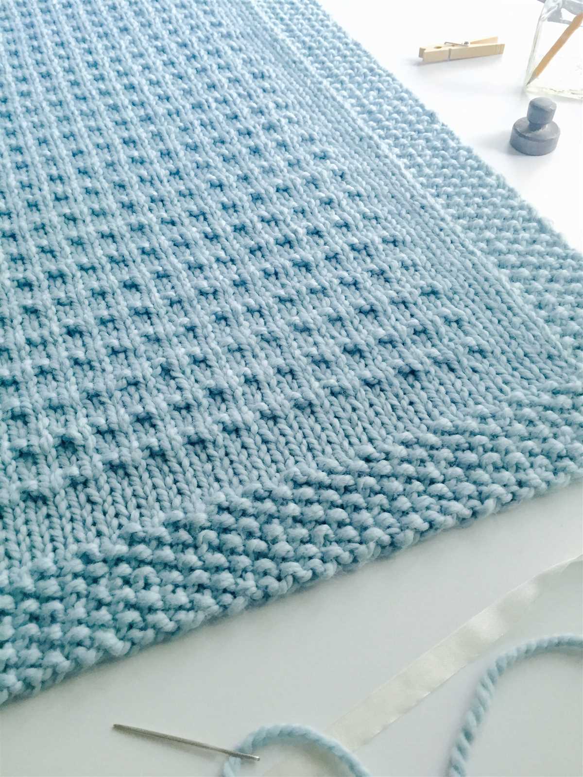 Large blanket knitting pattern