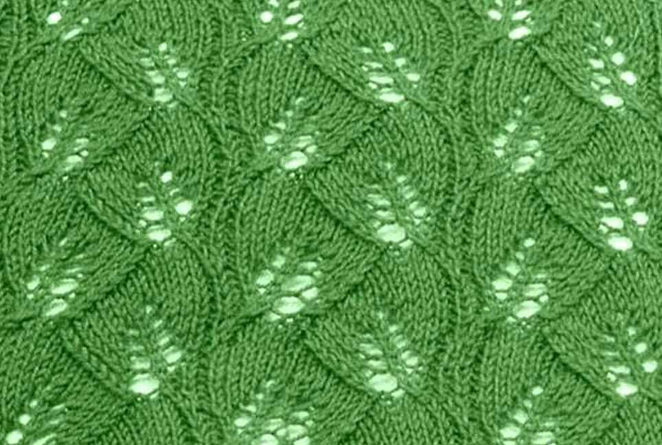 Leaf pattern knitting