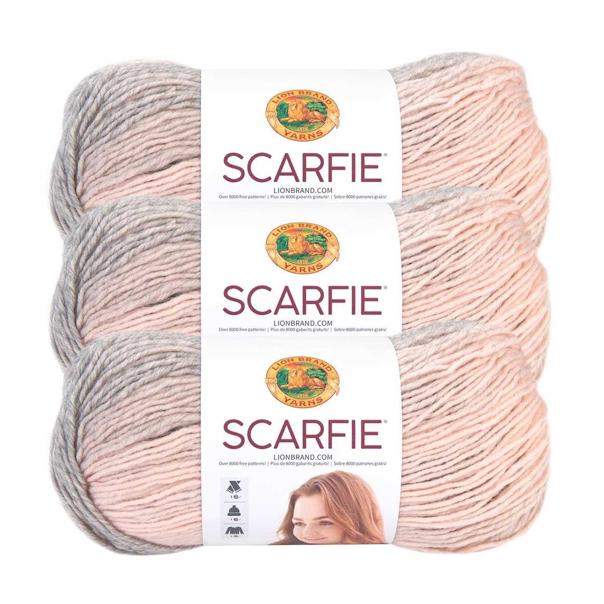 Lion brand scarfie yarn knit patterns