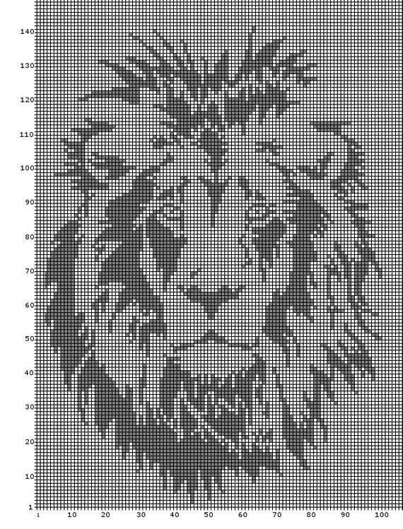 Lion pattern knitting