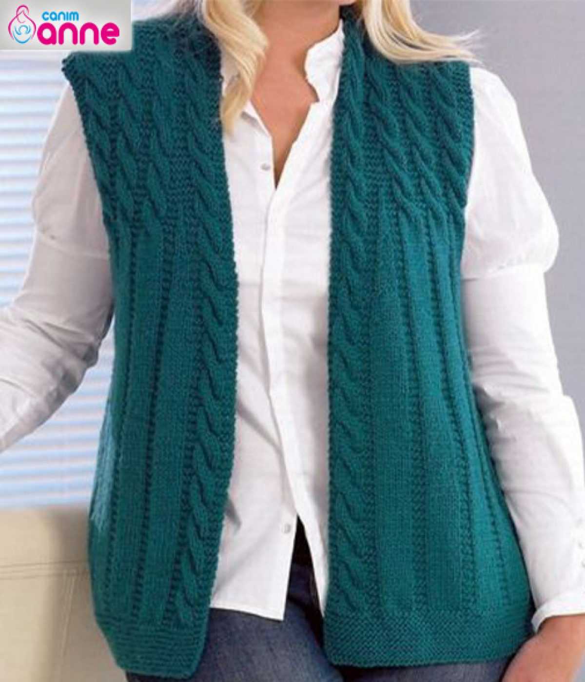 Long knitted vest pattern