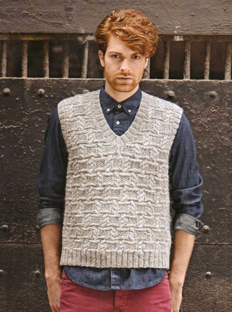 Long knitted vest pattern