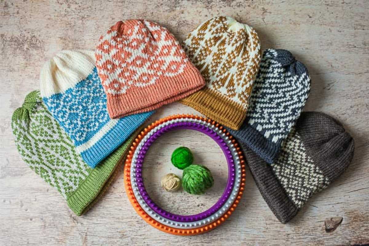 Loom knit chevron pattern