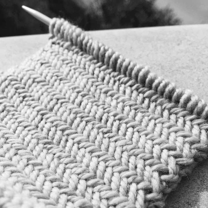 Loom knit chevron pattern