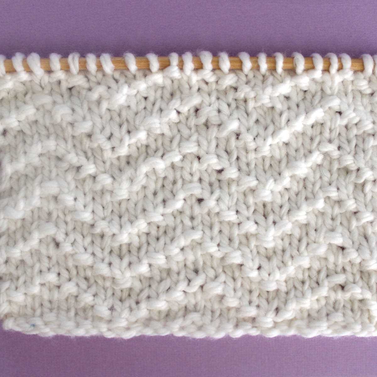 Loom knit chevron pattern
