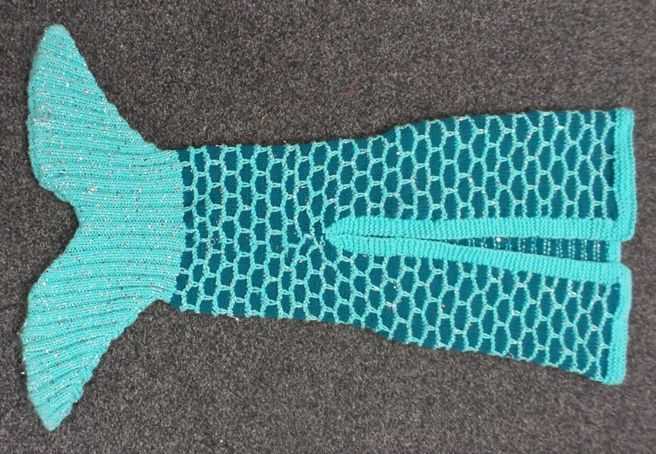 Loom knit mermaid tail blanket pattern