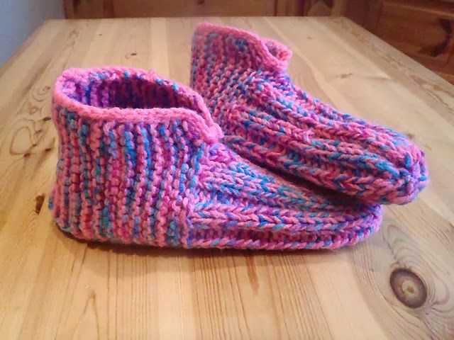 Loom knit slippers free pattern