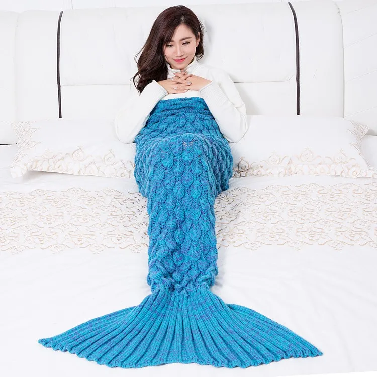 Loom knit mermaid tail blanket pattern
