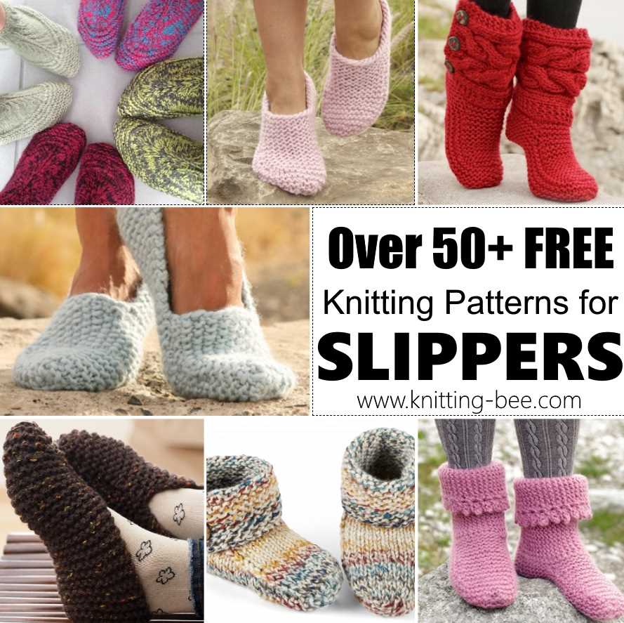 Loom knit slippers free pattern