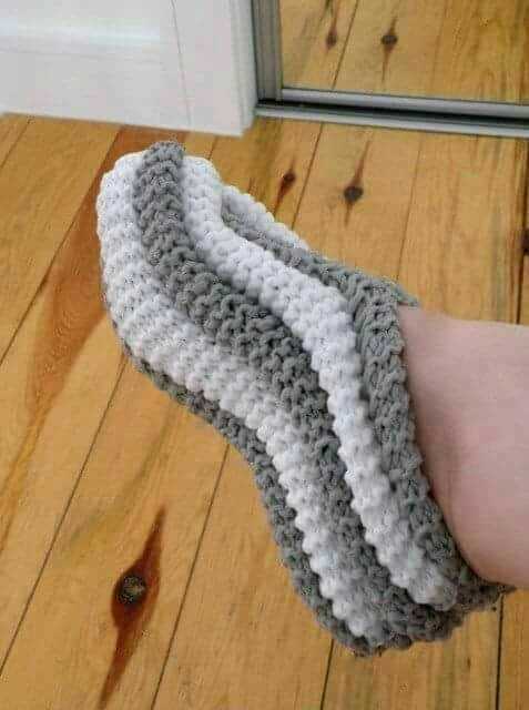 Loom knit slippers free pattern
