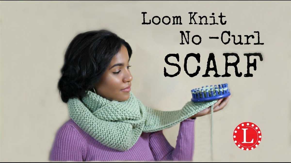 Loom knitting a scarf patterns