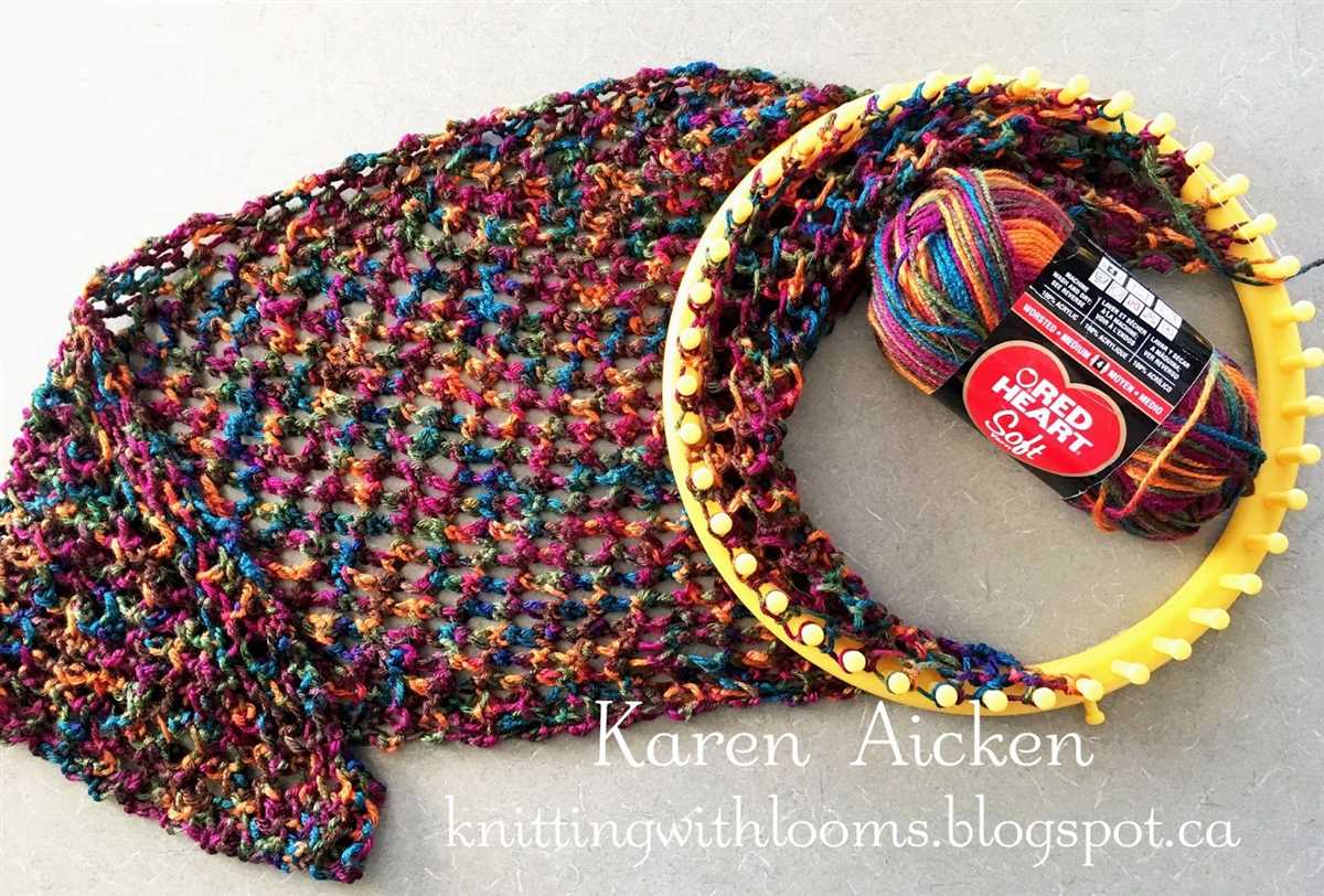 Loom knitting a scarf patterns