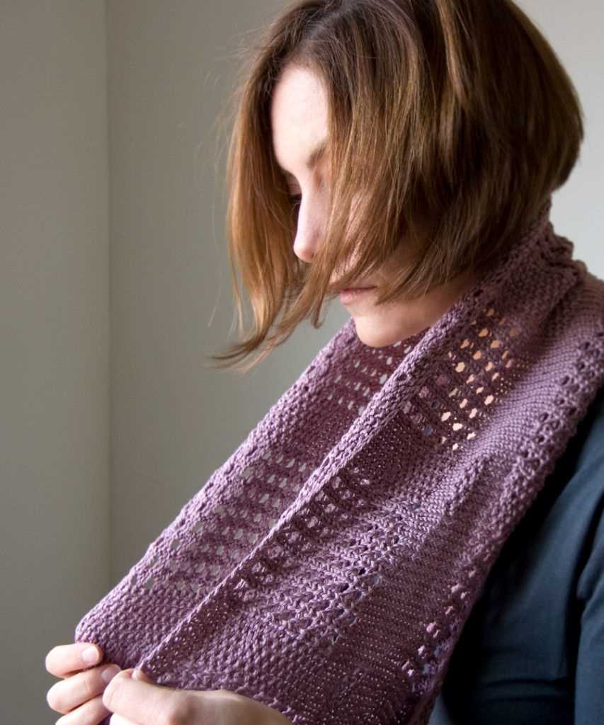 Machine knit cowl pattern