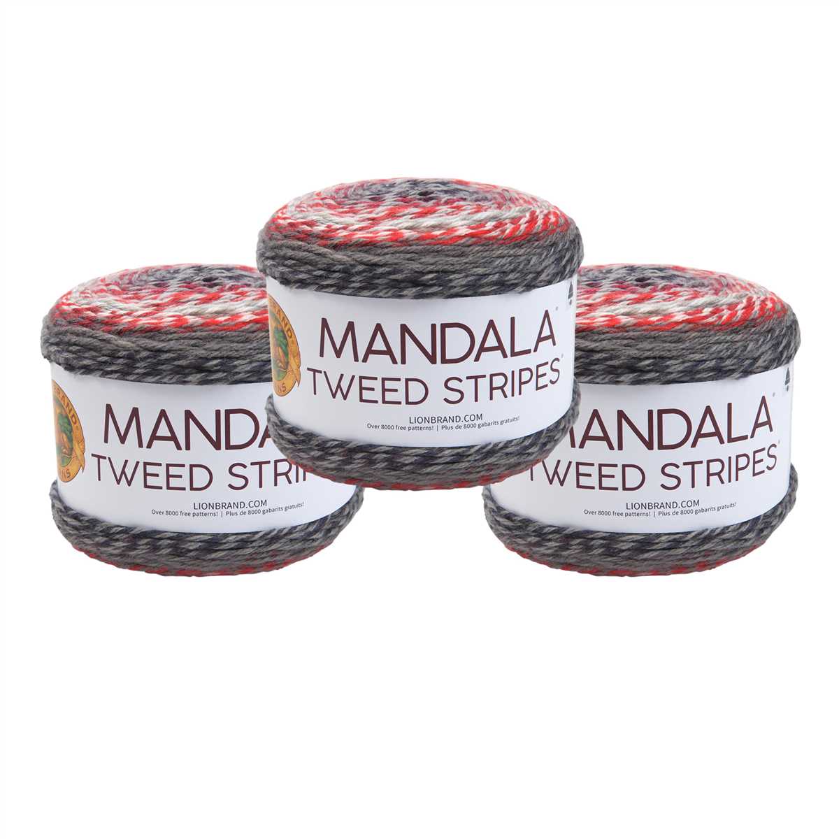 Mandala tweed stripes knit patterns