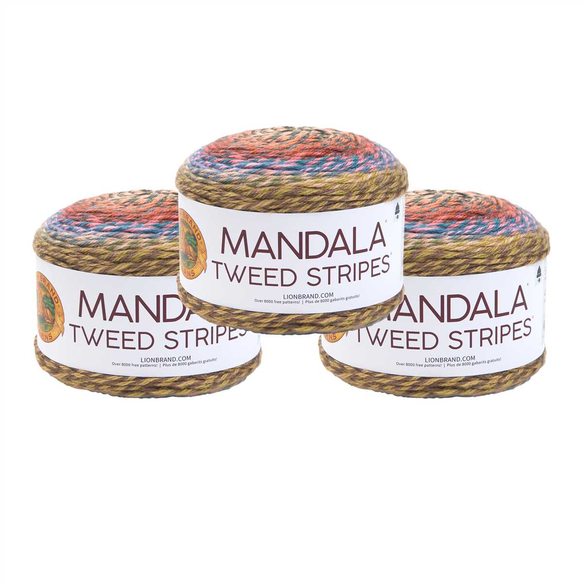 Mandala tweed stripes knit patterns
