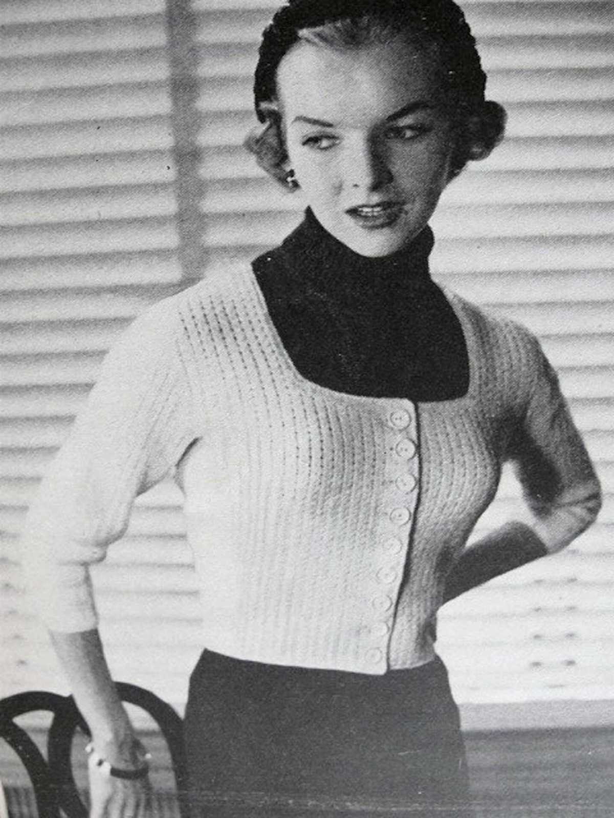 Marilyn monroe cardigan knitting pattern