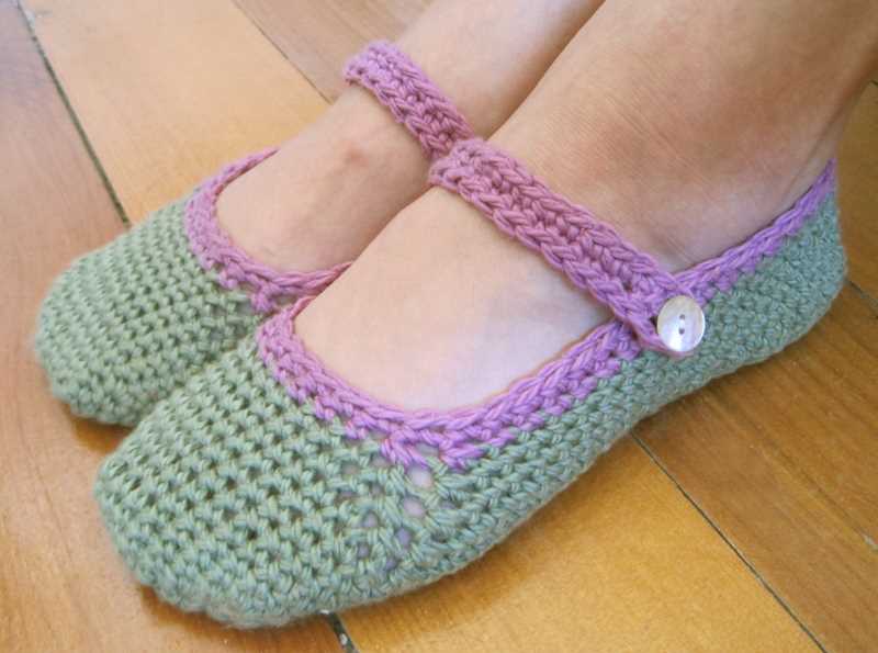 Mary jane slippers knitting pattern