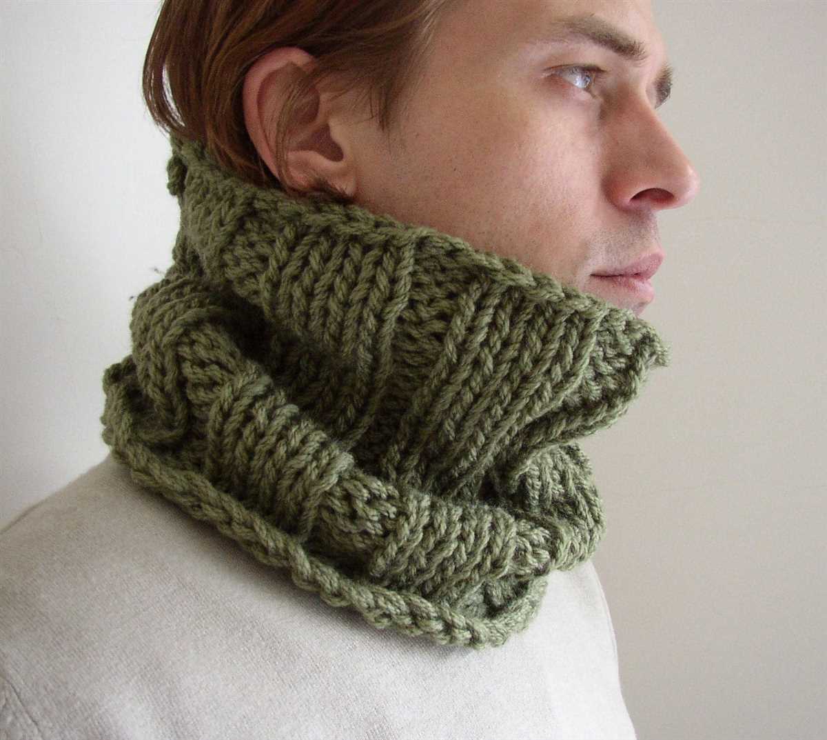 Men's neck warmer knitting pattern free