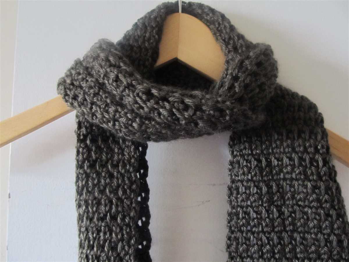 Men's ribbed scarf knitting pattern
