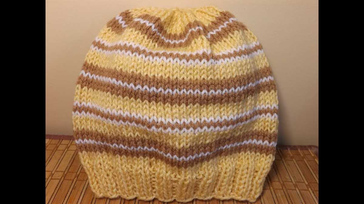 Men's knit hat pattern circular needles