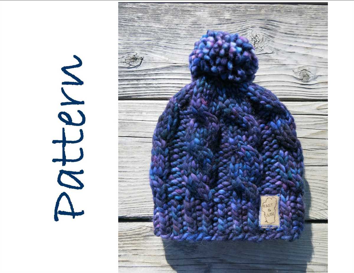 Men's knit hat pattern super bulky yarn
