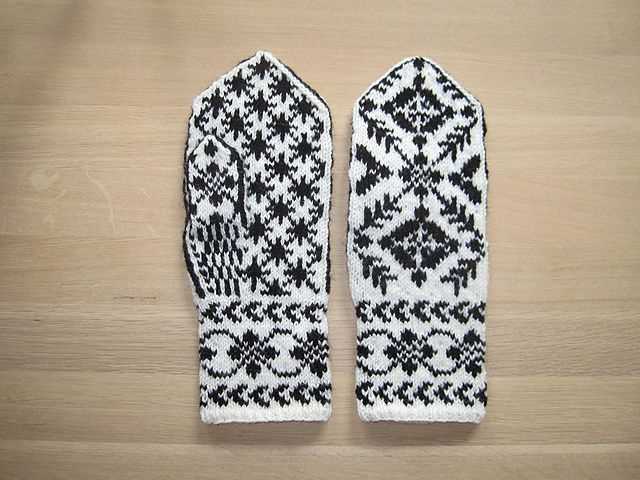 Men's mittens knitting pattern