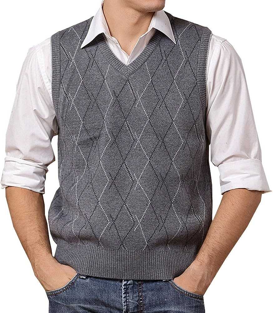 Men's v neck vest knitting pattern