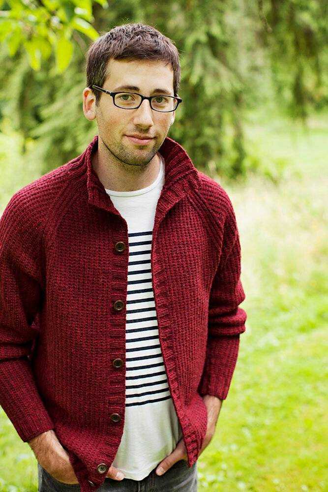 Mens cardigan knitting pattern