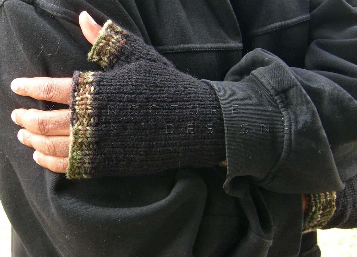Mens fingerless gloves knitting patterns