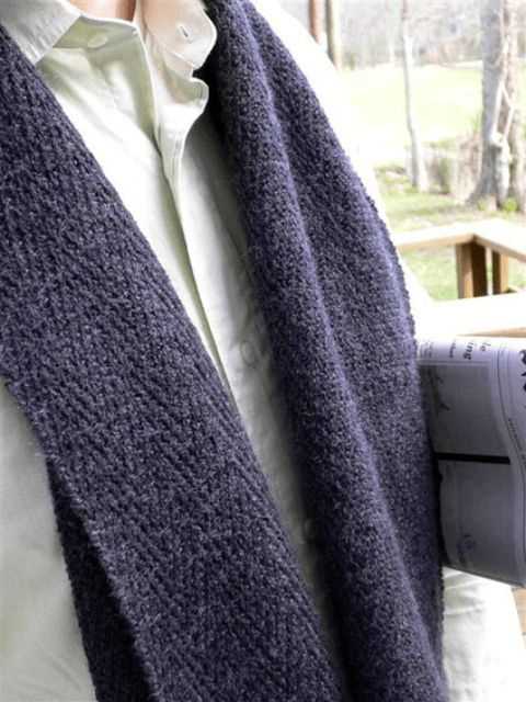 Mens herringbone scarf knitting pattern