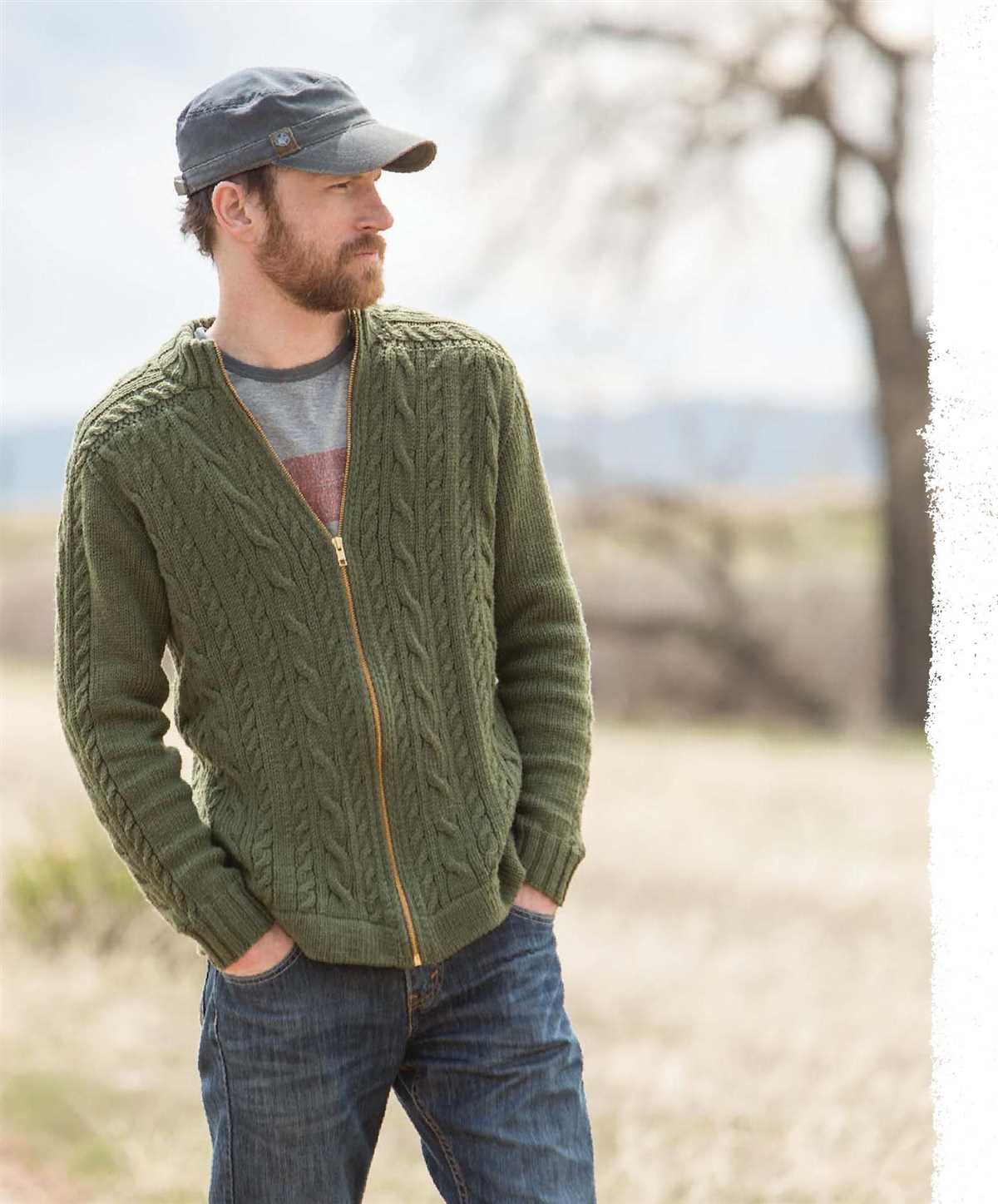Mens knit cardigan pattern