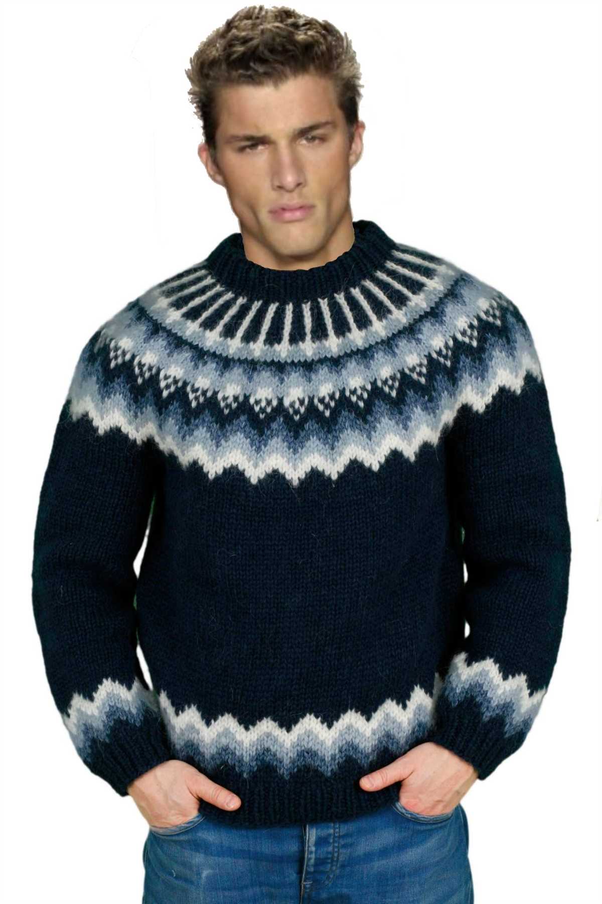 Mens nordic sweater knitting pattern
