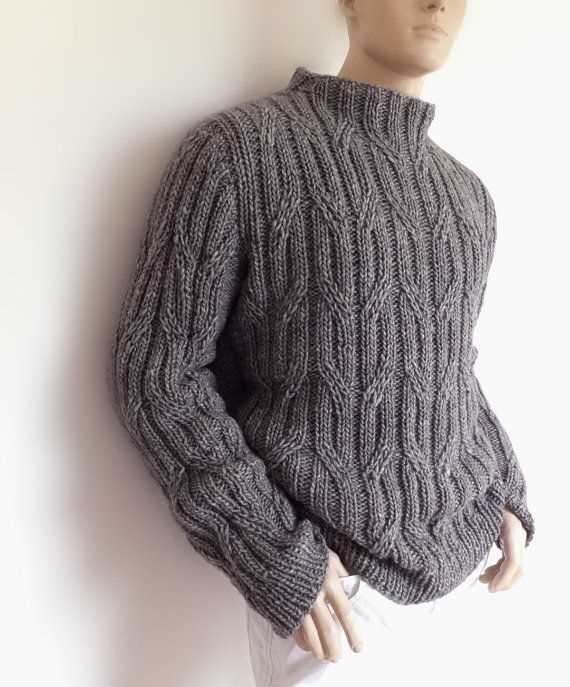 Mens pullover sweater knitting pattern