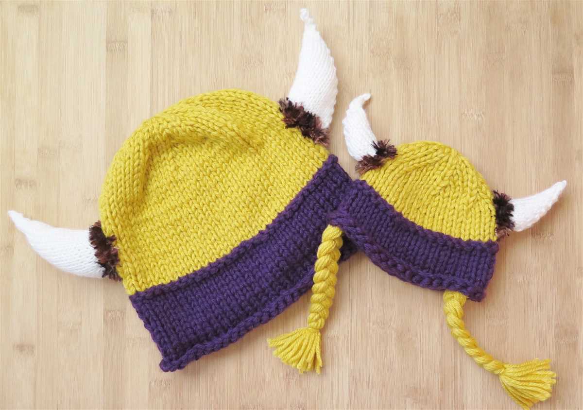 Minnesota vikings knit hat pattern