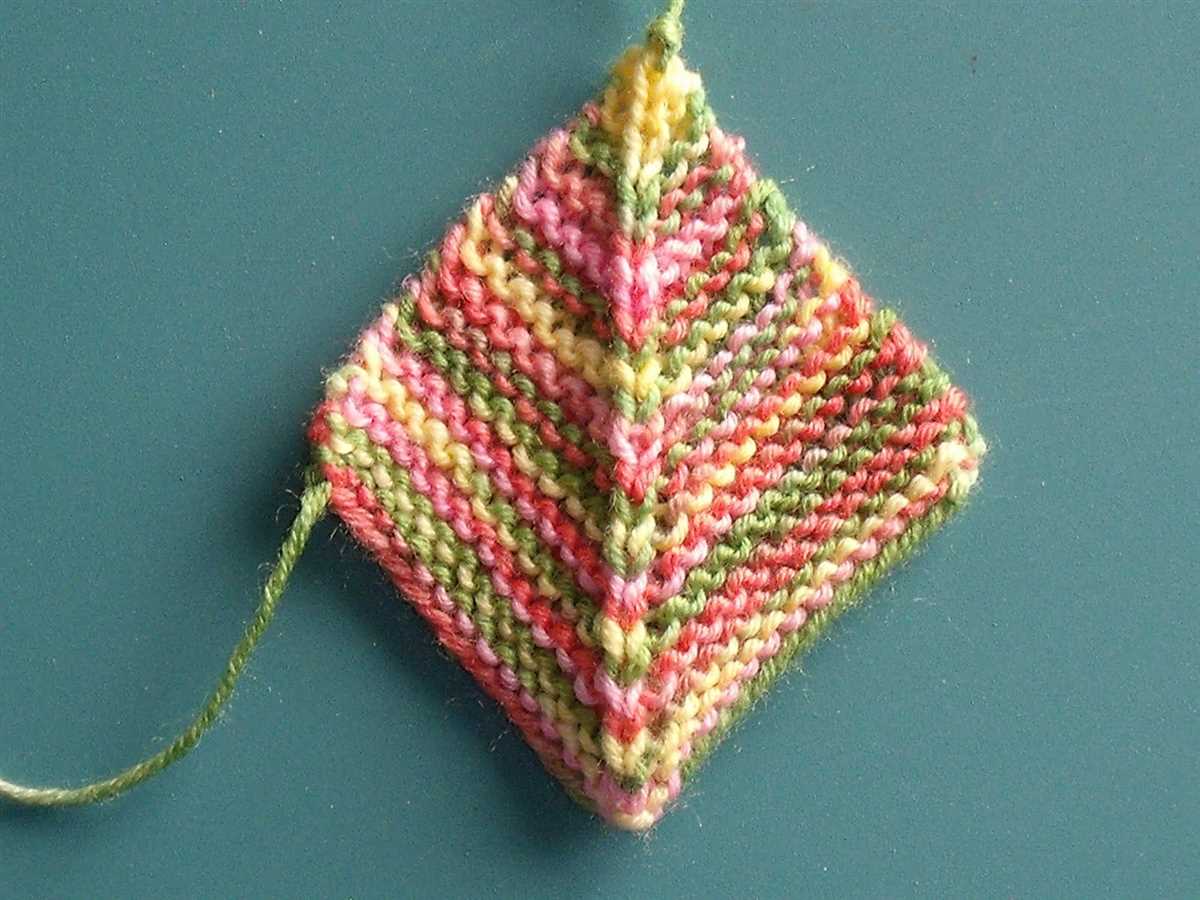 Mitered blanket knitting pattern