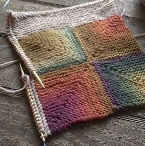 Mitered blanket knitting pattern