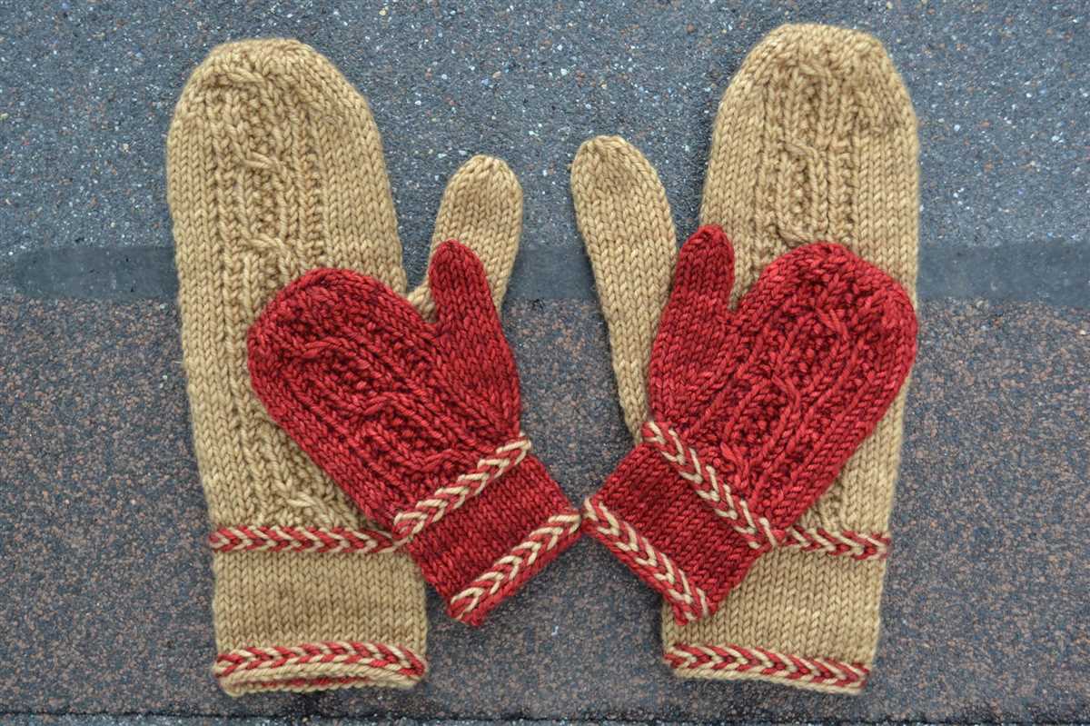 Mittens knitting pattern straight needles
