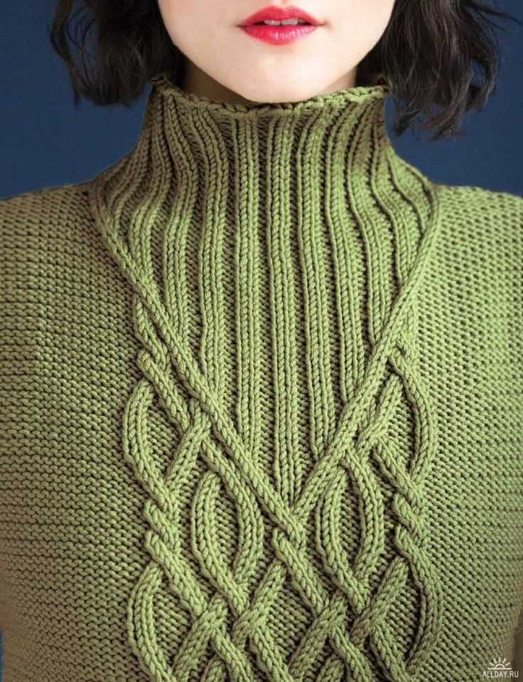 Mock neck sweater knitting pattern