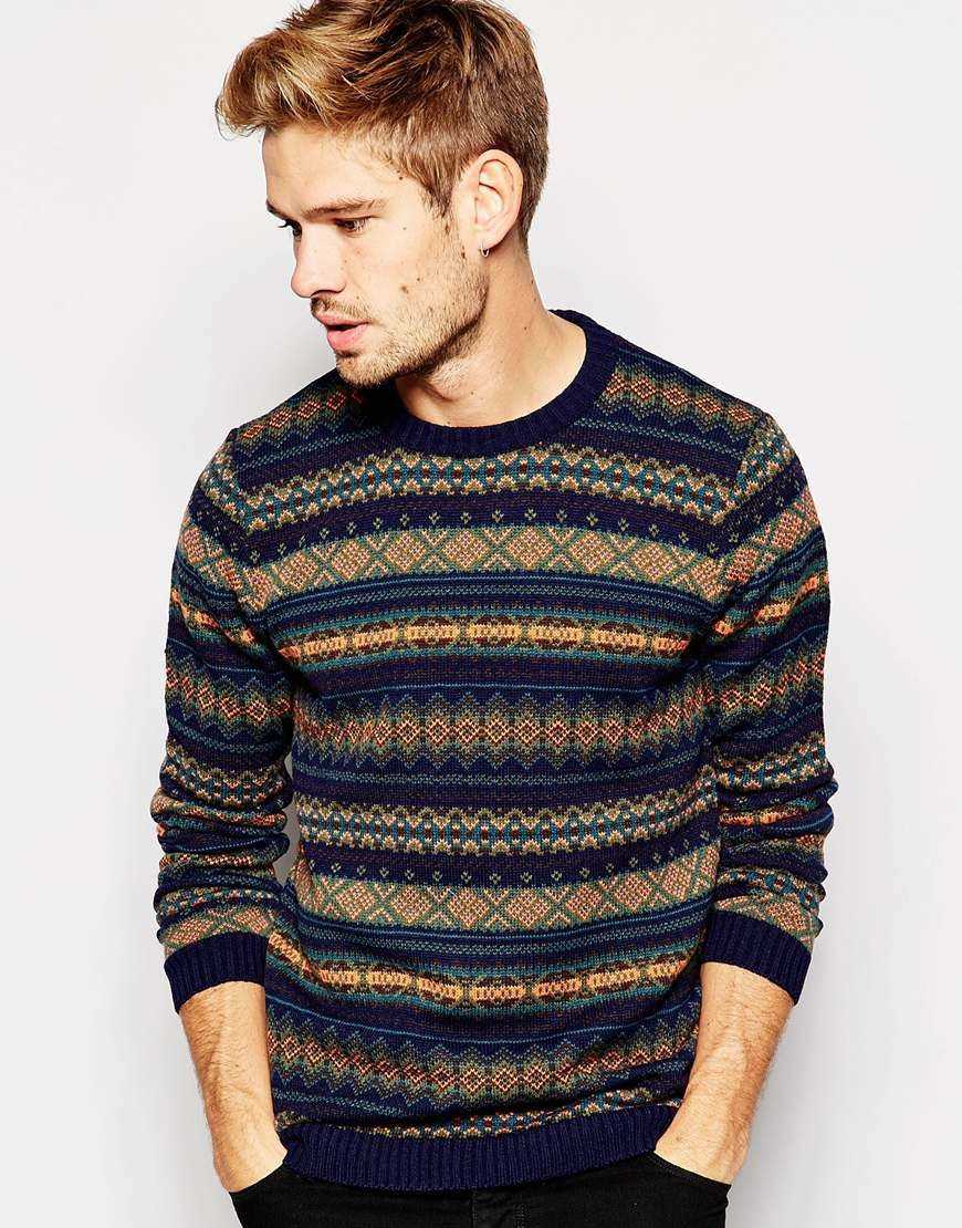 Modern men's jumper knitting pattern