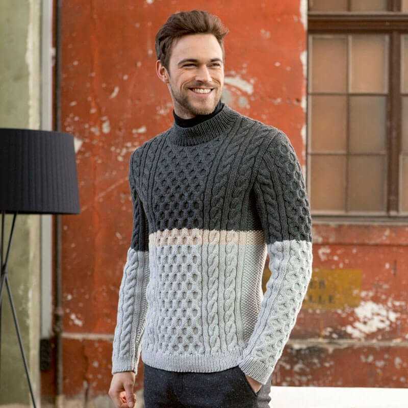 Modern men's jumper knitting pattern