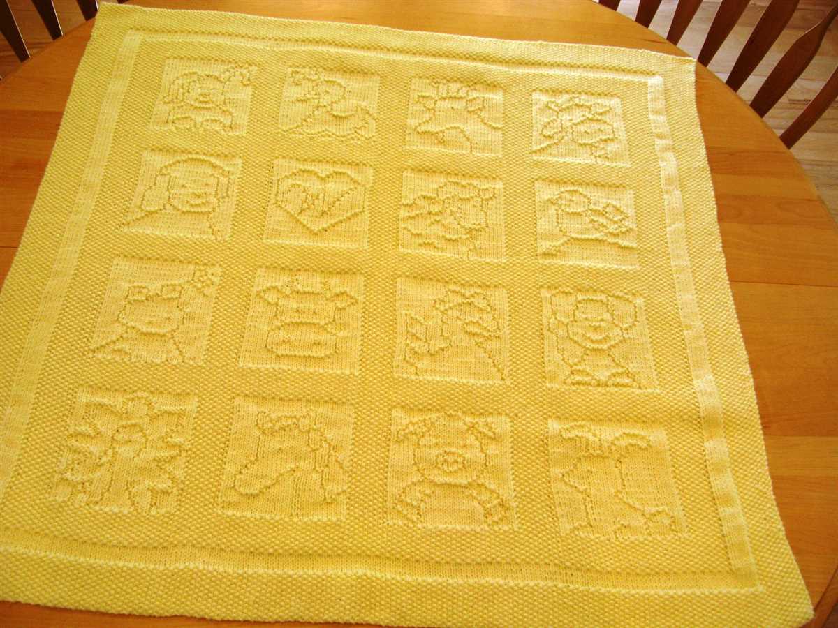 Moon and stars blanket knitting pattern