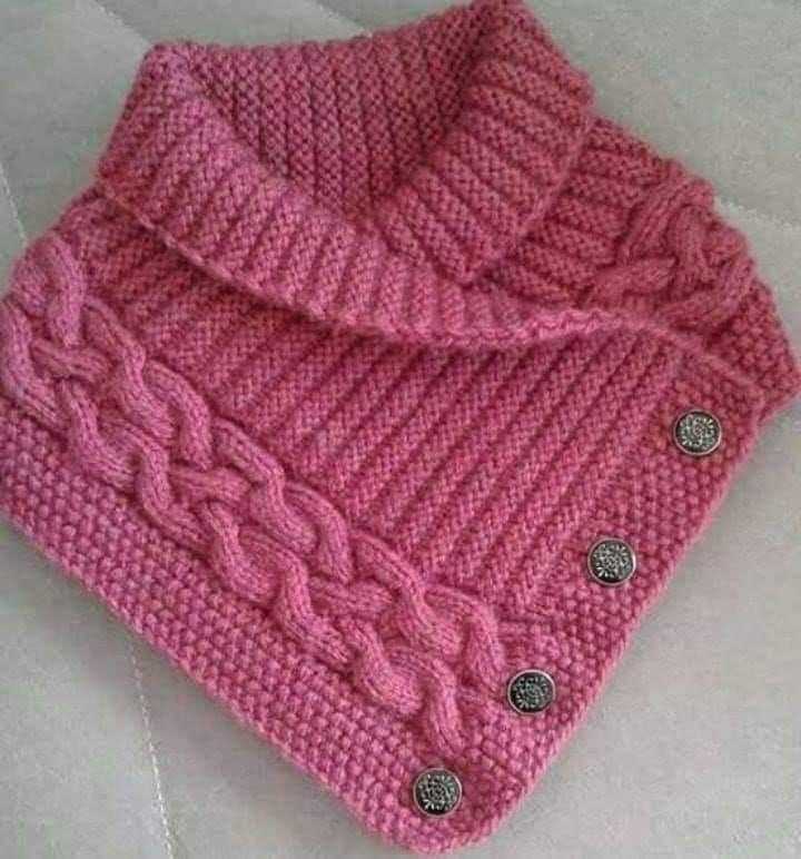 Neck warmer knitting pattern