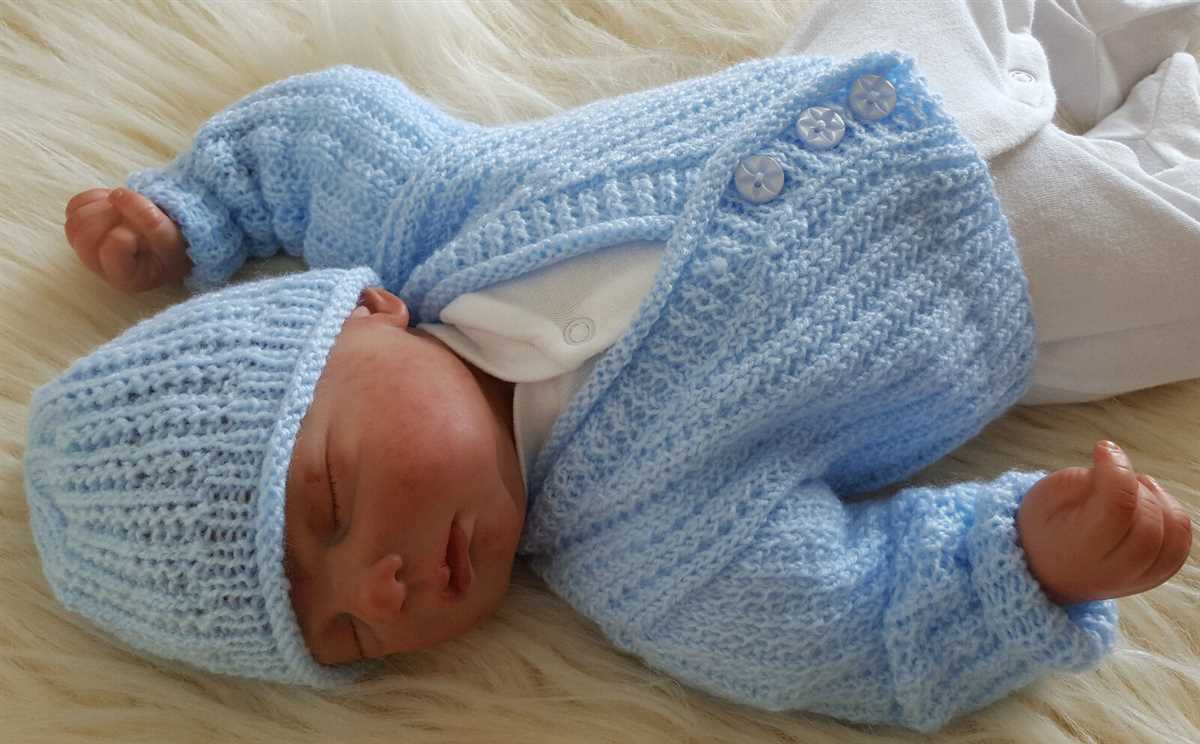 Newborn baby sweater knitting pattern