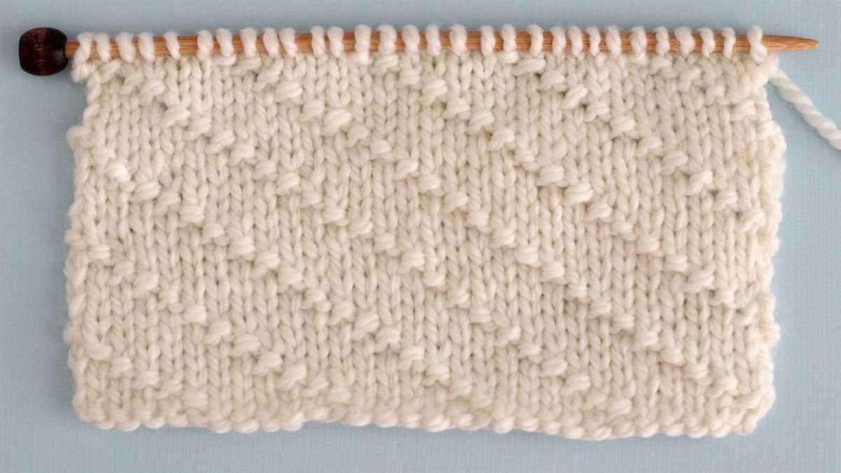 No stitch in knitting pattern