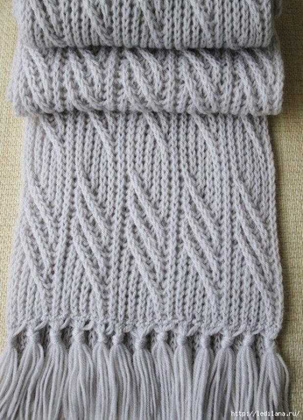 Open weave knit scarf pattern
