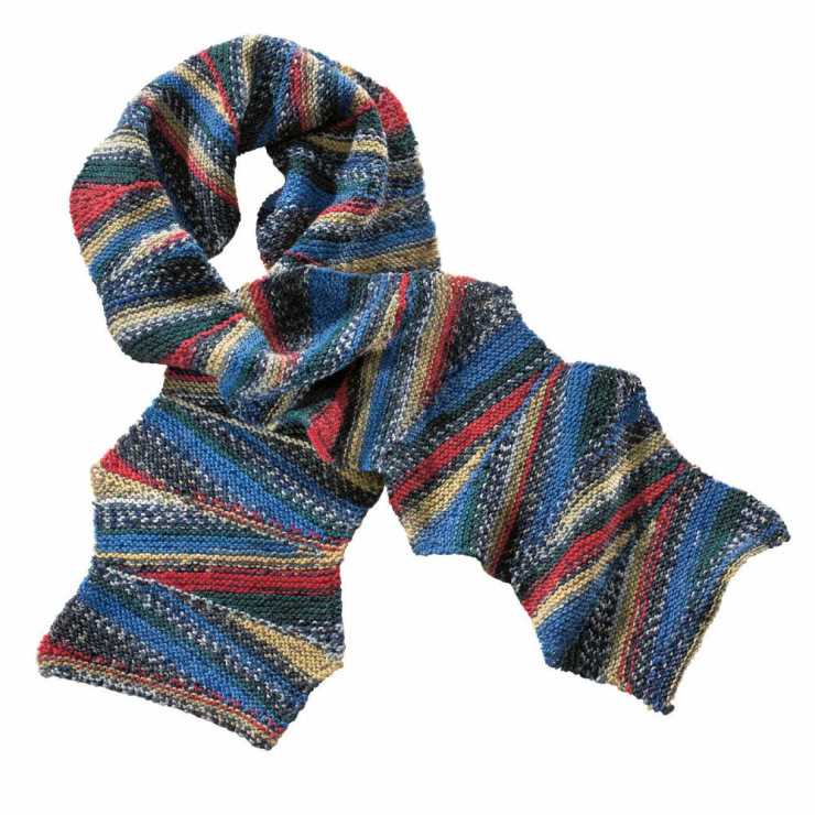 Open weave knit scarf pattern