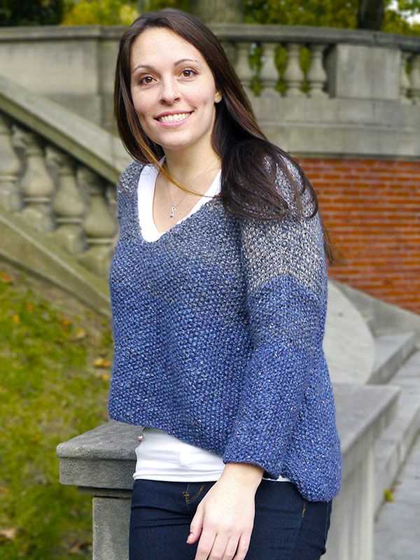 Oversized pullover knitting pattern