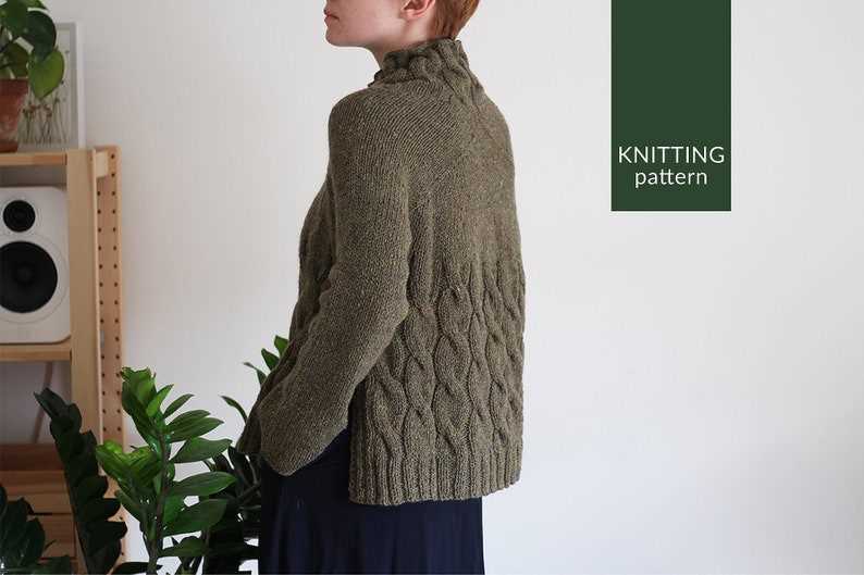Oversized pullover knitting pattern