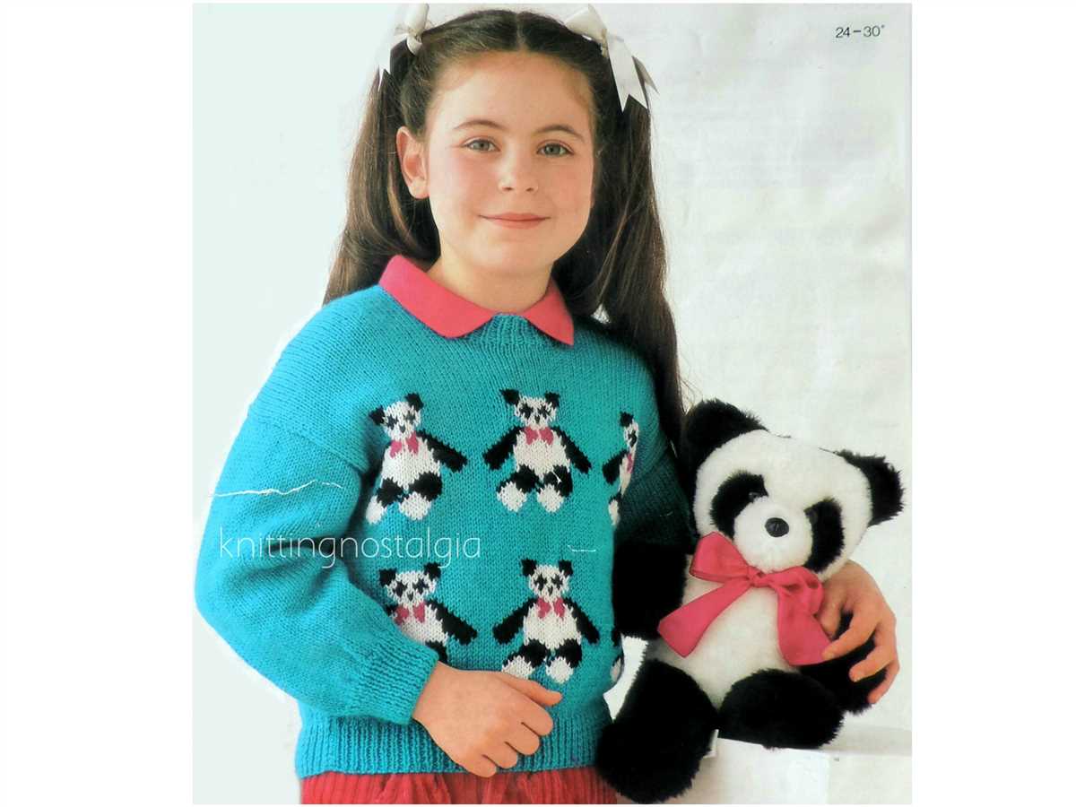 Panda jumper knitting pattern