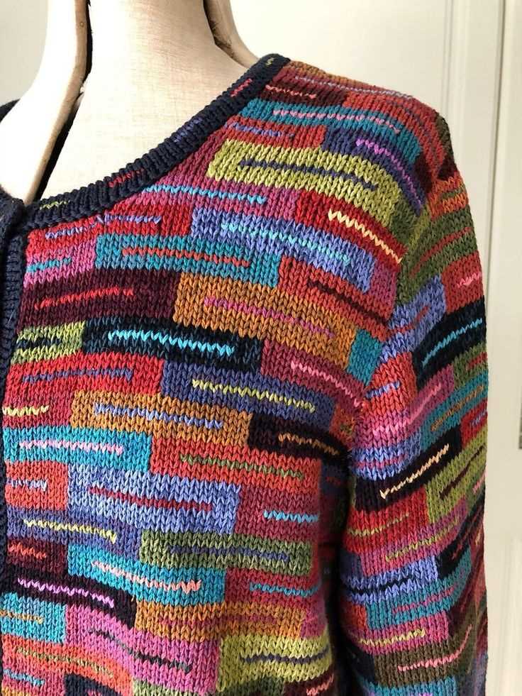 Patchwork knitted sweater pattern